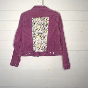 Lands End Corduroy Jacket Friends TV Detail Added to the back M Purple